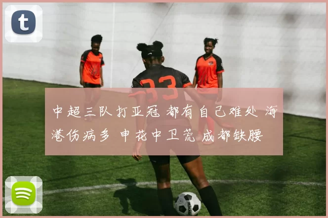 中超三队打亚冠 都有自己难处 海港伤病多 申花中卫荒 成都缺腰